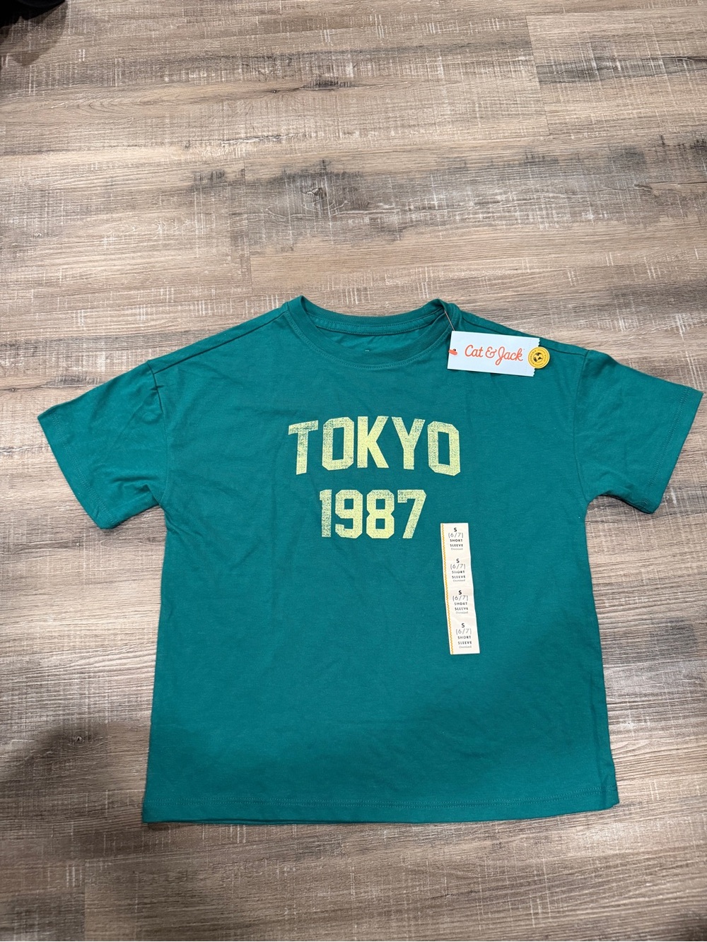 Cat & Jack Teal Tokyo 1987 Graphic Tee